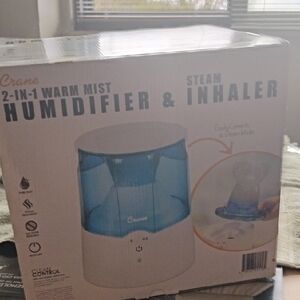 Crane 2-in-1 Warm Mist Humidifier and Steam Inhaler